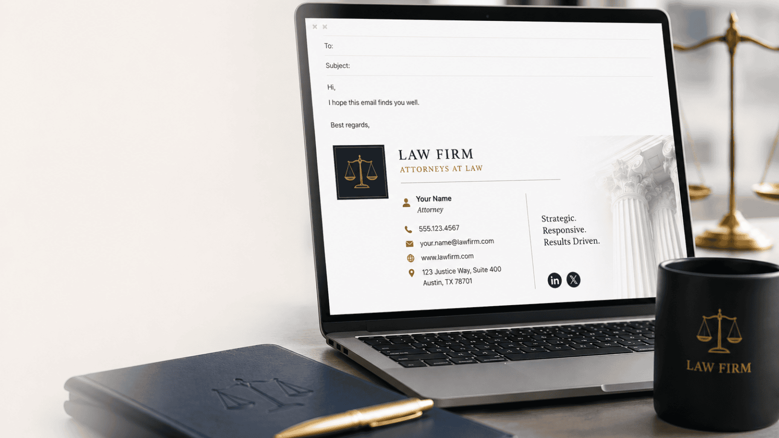 Why Your Law Firm's Email Signature Is the First Impression You Can't Afford to Mess Up blog banner by Bauer Automate